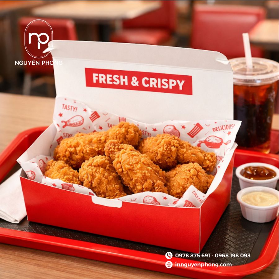 In hộp đựng gà 